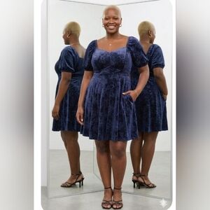 Babydoll 4XL Cottage Purple Velvet Fairy Stretch Pockets Whimsical Coquette